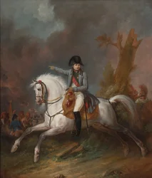 An Equestrian Portrait of Emperor Napoleon with a Battle Beyond